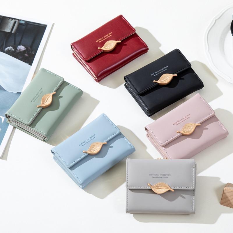 Wallet Women's Short PU Short Small Wallet with Large Capacity and Niche Women's Coin Purse