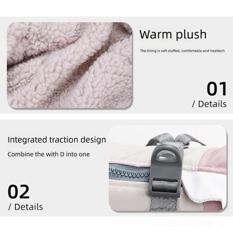 Jumpsuit Dog Pullover Furry Full Coverage for Medium Dogs to Large Dogs for Winter Basic Jumpsuit Four Leg Thick Coat