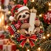 Reusable Acrylic Party Supplies Christmas Cash Gift Ornament, 2D Highland Cow/Gingerbread/Bear/Snowman Money Holder, Holder for Xmas Tree Hanging