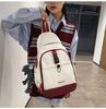 Large Capacity Chest Bag Men Women Color Block Cycling Bag Outdoor Travel Shoulder Bag