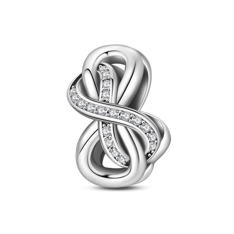 Copper Möbius Loop True Love'S Knot Charms Celtic Hercules Knot Bead Pendant Fit Original Bracelet Necklace Jewelry