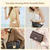 Purse Chain Strap Metal Shoulder Crossbody Replacement Bag Chain, Flat Chain Strap for DIY Purse Handbag