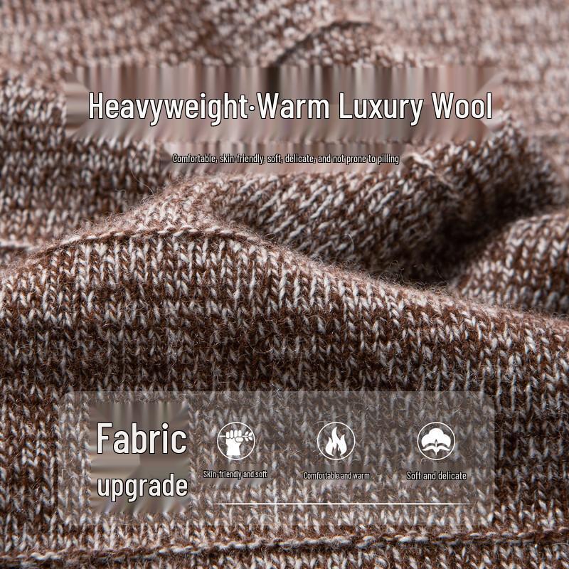 Hodo Men's Heavyweight Wool Blend Pullover Sweater