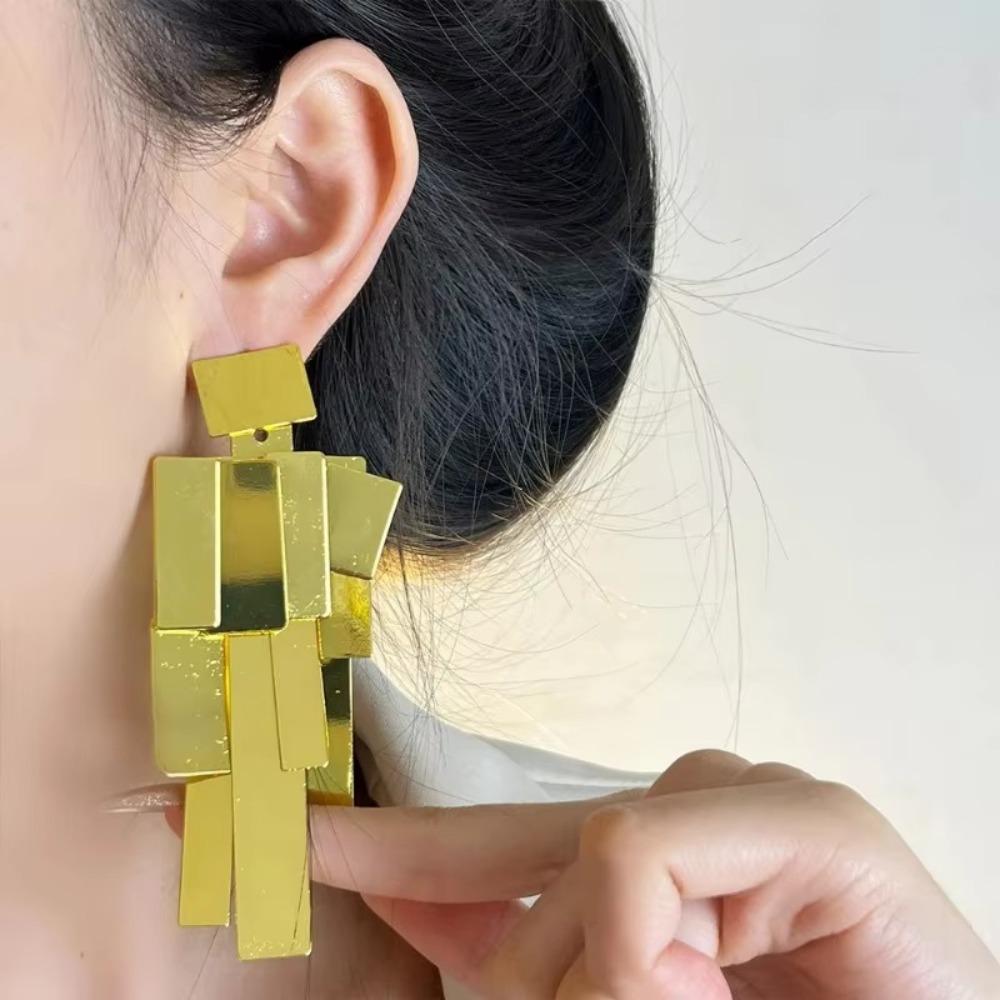 Square Geometric Drop Earrings Holiday Party Jewelry Stud Earrings  Women Gifts