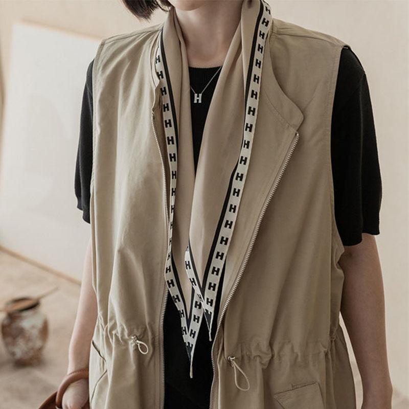 Vest for Women Autumn Loose Double Layer Sleeveless Tops Windbreaker Oversize Casual V-neck Vest