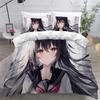 Anime Girl Beding Set, Japanese Manga Duvet Cover, Ultra-fine Fiber Duvet Cover, Adult Plus Children's Duvet Cover Pilowcase