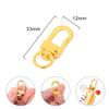 10PCS 12x33mm DIY Hardware Accessories Rotating Dog Buckle Zinc Alloy Bag Hook Buckle Key Ring Chain Jewellry Making