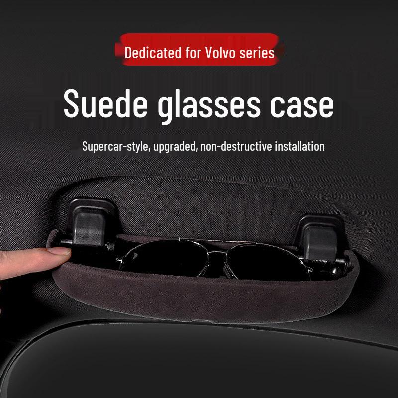 Držák na sluneční brýle pro Volvo XC60/XC90/V90/S90 2018-2026 s interiiérem ze semiše