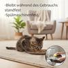 Katzennapf Edelstahl Flach 17cm – Non-Slip Cat Plate with Silicone Ring, Whisker-Friendly Design, Stackable for Cats & Small Dogs