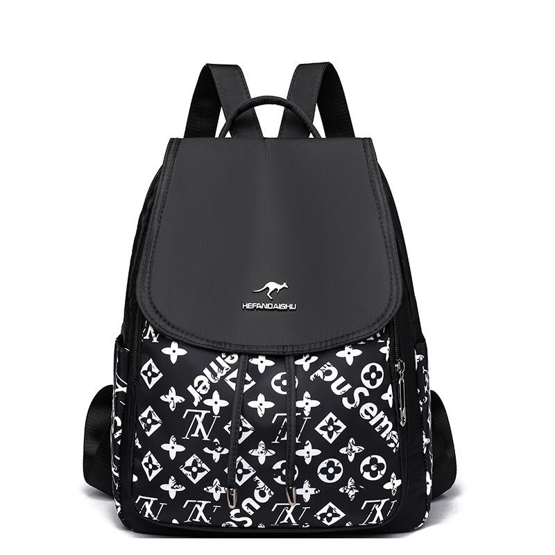 Schoolbag Backpack Women's 1011 New Leisure Bag Versatile Trend Korean Edition Printed Large Capacity Outdoor Travel Women's Backpack