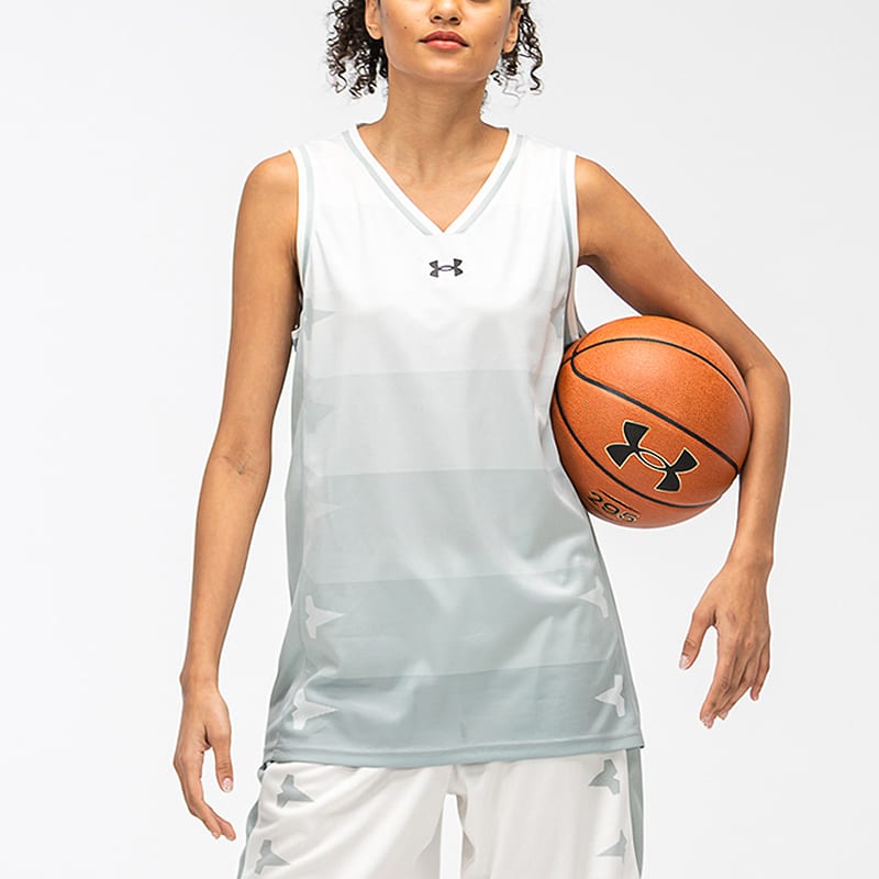 Under Armour Basketball Jerseys Men's White Moderate Straight Fit 21500106-100