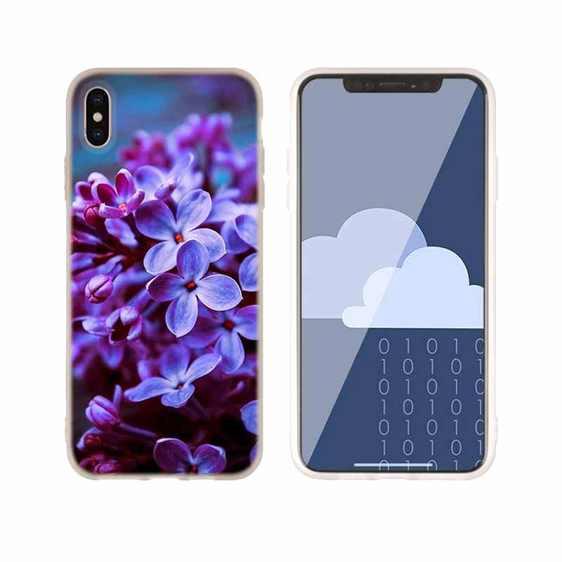 Orchid Flowers Colorful Soft Silicone Case For iPhone 13 11 12 Pro X XS Max XR 6 6S 7 8 Plus SE Mini Cover