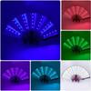 Colorful Glow Folding LED Fan Portable LED Luminous Fan Glowing Hand Fan  Rave Festival