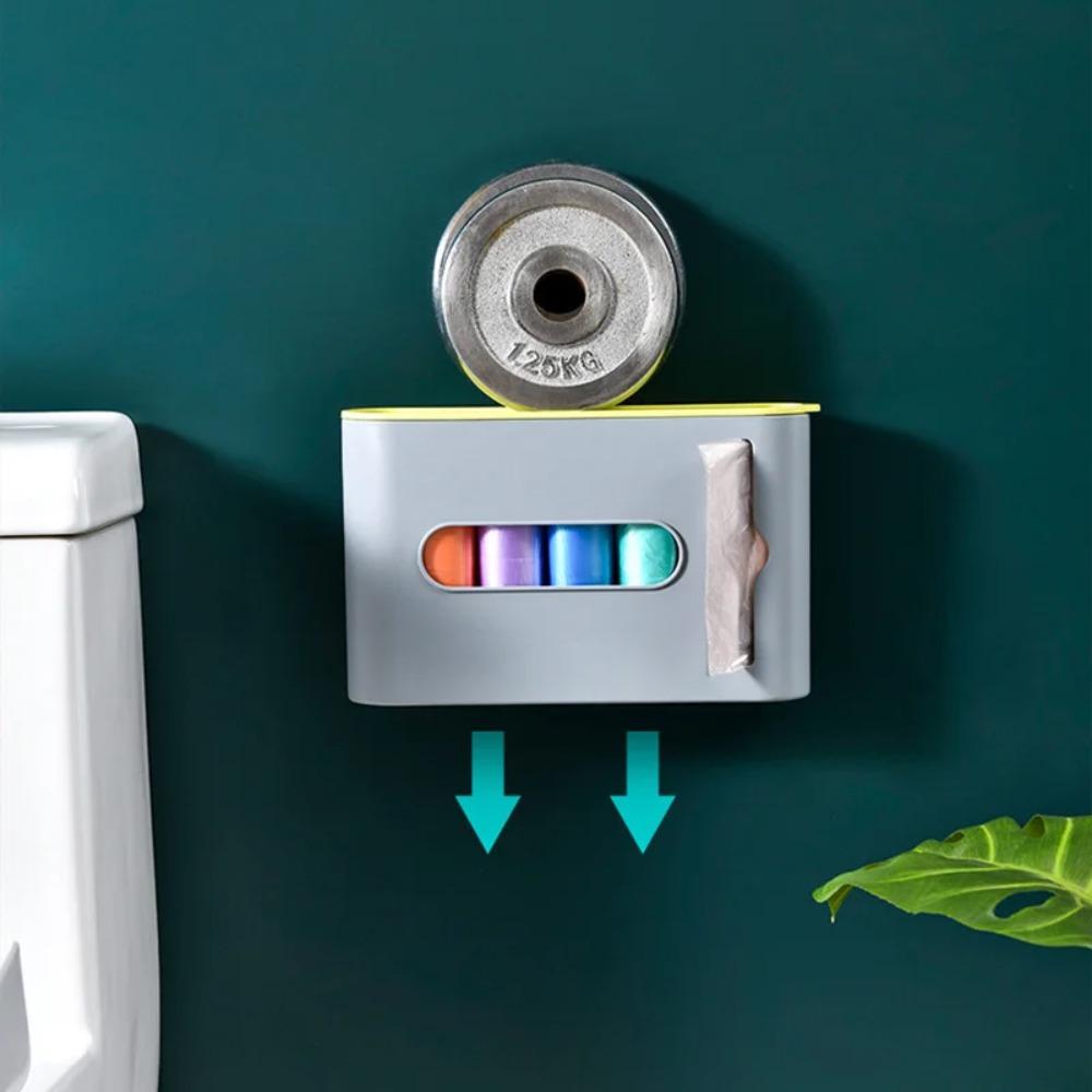 Large Capacity Trash Bags Storage Box Wall Mounted Plastic Container  for Bathroom Kitchen