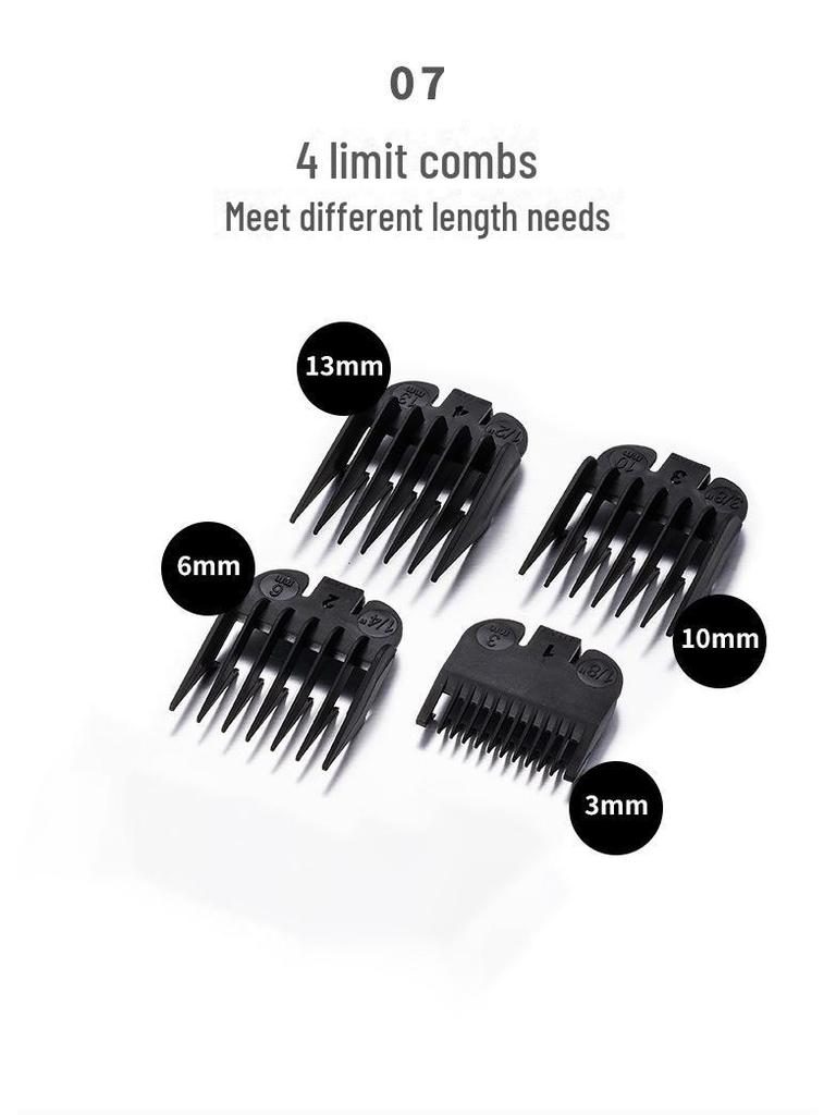 Professional Full Metal Rechargeable Electric Hair Clipper Set for Hairdressing and Shaving