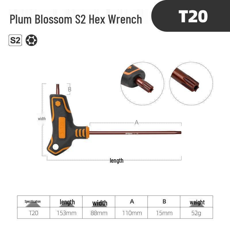 Torx Hex Key Set: L-Shaped Six-Point Wrenches