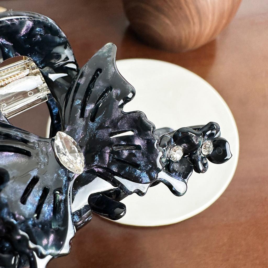 Rhinestone Butterfly Glamorous Hair Claw Clip For Trendy Updo And Styles Ponytail