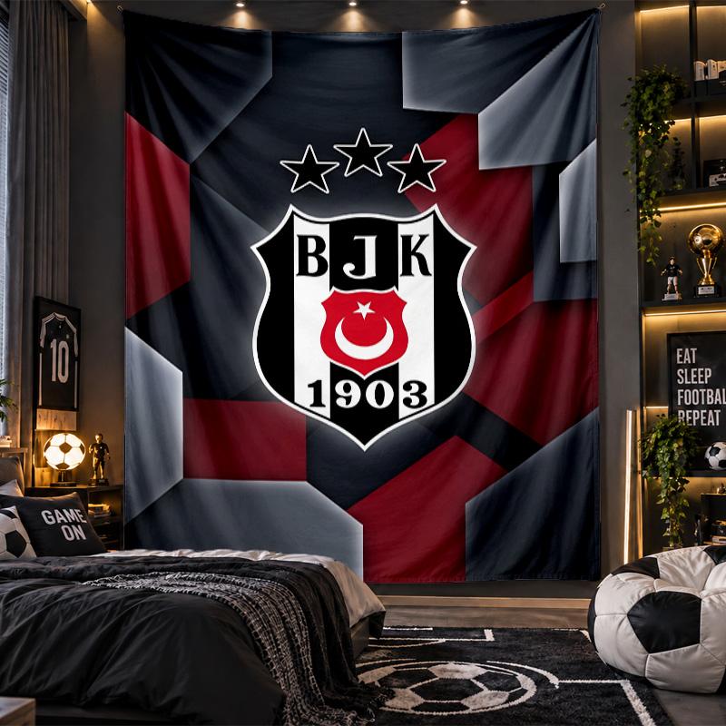 Nástěnná tapiserie s potiskem Beşiktaş FC, látka do obývacího pokoje, ložnice, domácí dekorace