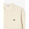 Lacoste Womens Wool Blend Cable Crewneck Sweater Af0633 54n Nyv q2nAf0633 54nNyv