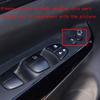 For nissan navara NP300 2015- Pickup Chrome Silver Power window switch Window lifter trim Carbon fiber Interior Door sticker