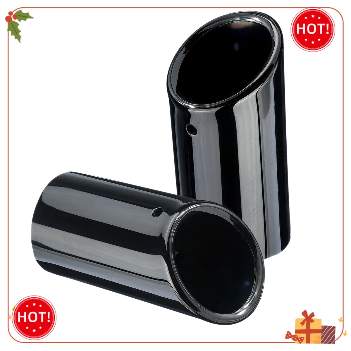 Durable-2X Tail Exhaust Tip Pipes Titanium Black For BMW E90 E92 325 328I 3 Series 06-10 Titanium black