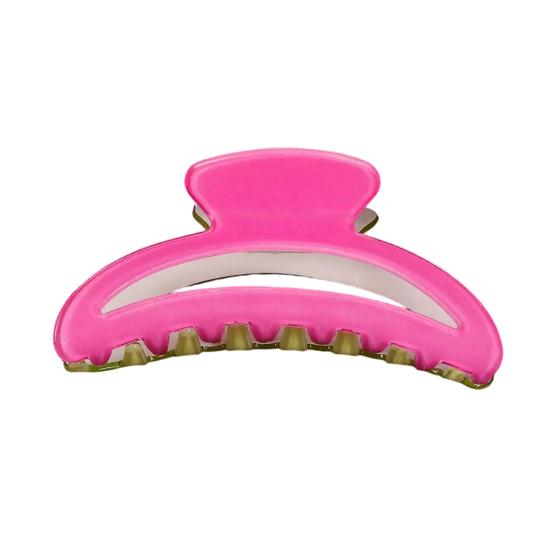 

Hair Claw Contrast Color Hollow Design Back Head Shower Clip Anti-slip Medium Size Shark Hair Claw Versatile Hair Accessory розы красного