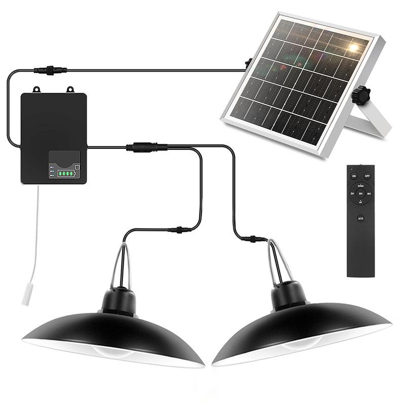 Solar-Powered LED Pendant Light for Indoor/Outdoor Use in Gazebos and Gardens