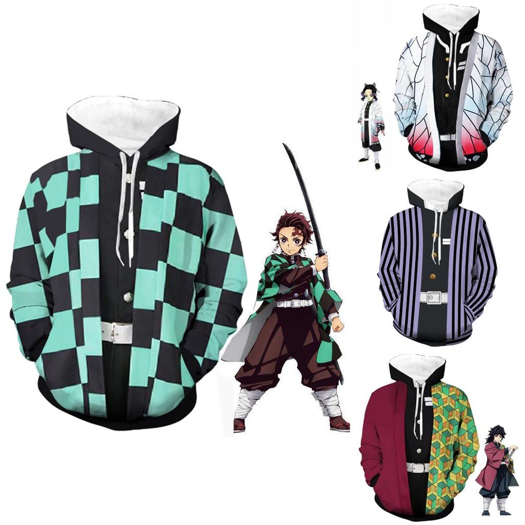 Slayer Kimetsu No Yaiba 3d Hoodie Sweatshirt With Comfortable Soft Material**