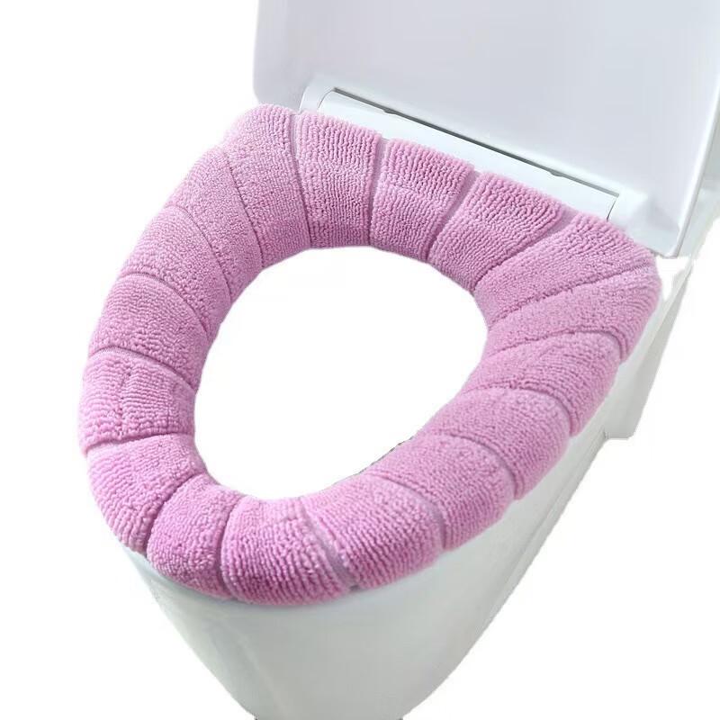 Thickened Knitted O-Shape Toilet Seat Cover