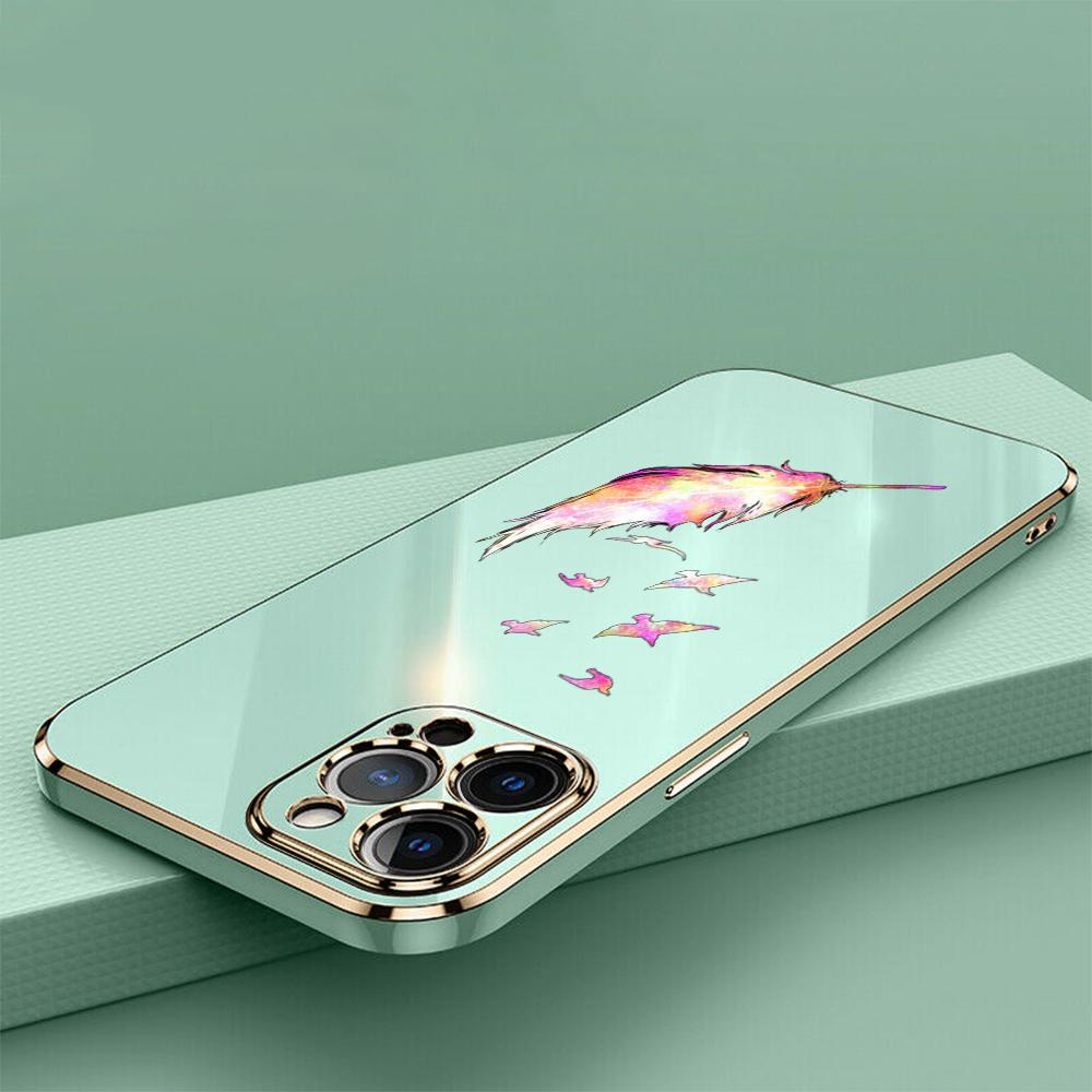 N76 Butterfly Plating Edge Soft TPU Phone Cases for Samsung A54 A13 A14 S24 Plus S23 Ultra S20 S21 FE A55 A05 A52s Shockproof Cover