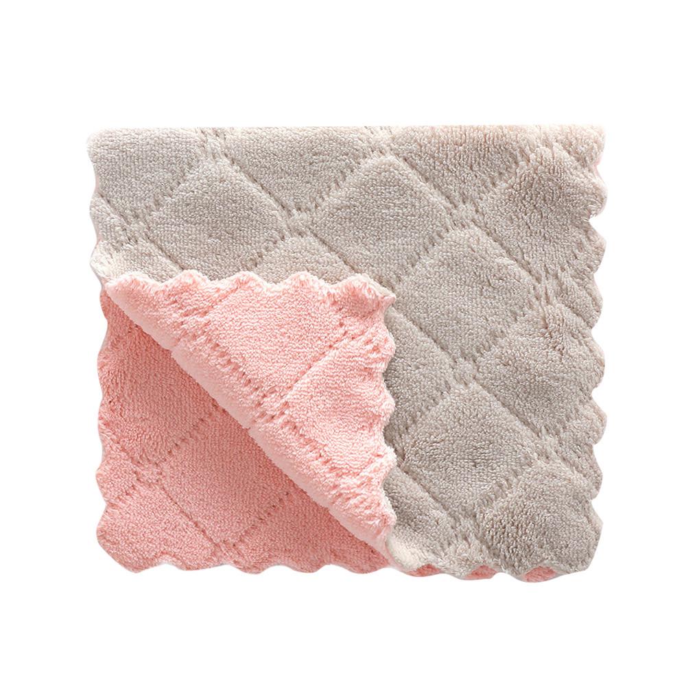 Nonstick Oil Coral Velvet Hanging Hand Towels Kitchen Dishclout
