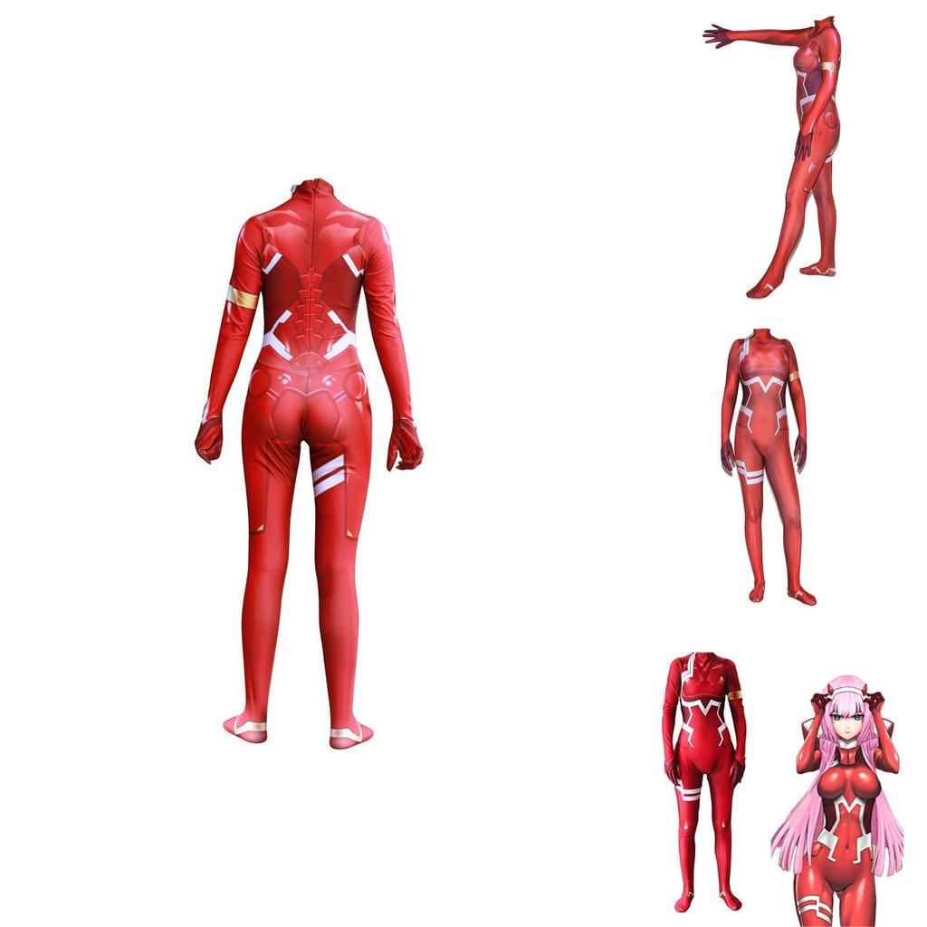 Stunning Anime Darling In The Franxx Zero Two 02 Cosplay Sexy Bodysuit For Women