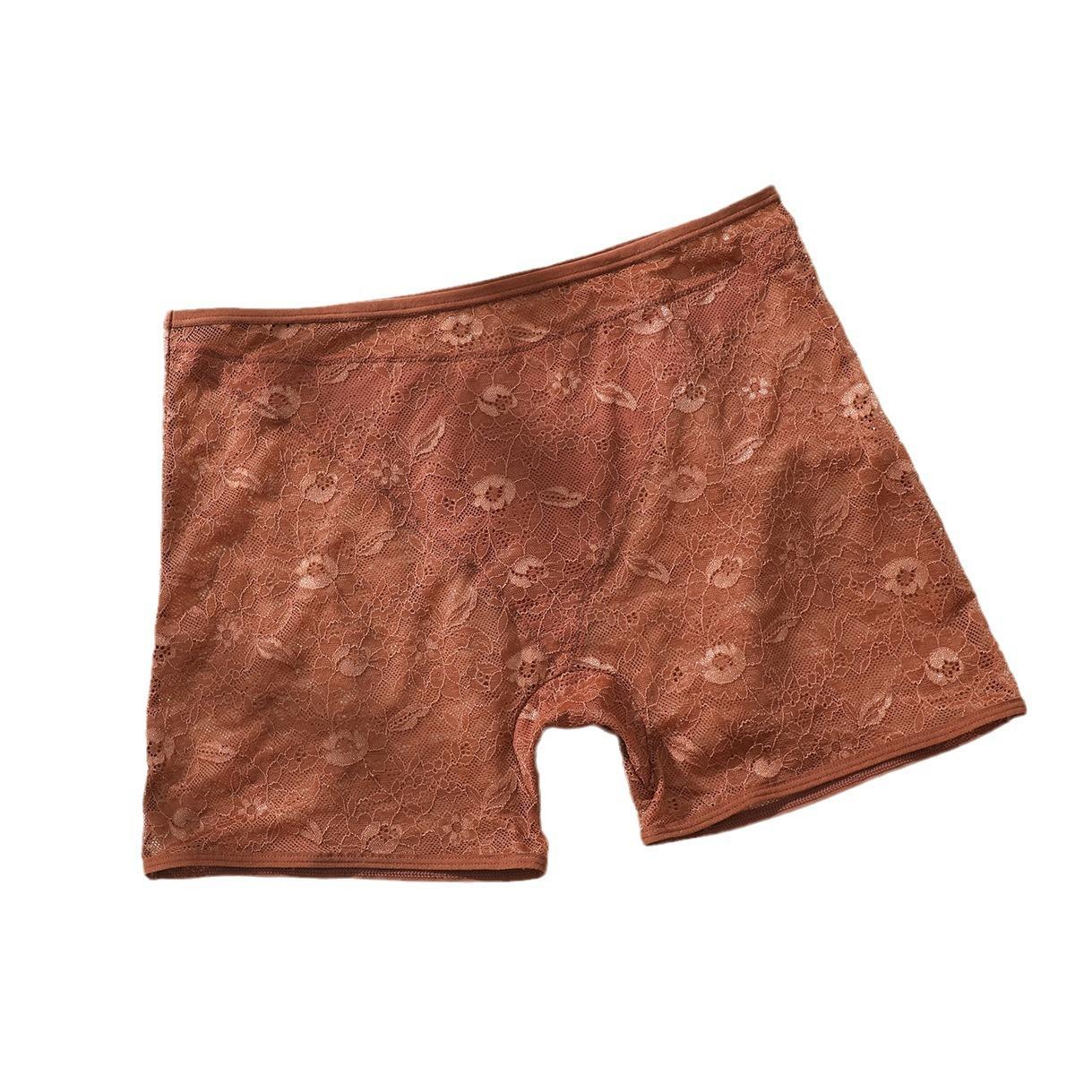 

Большие размеры женские защитные брюки кружевное дышащее нижнее белье женские трусы-боксеры сексуальные полые женские трусы-боксеры хлопковые однотонные защитные трусы XL коричневый