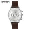 Sanda Men's Fashion Quartz Watch with Date, Three Hands, and Nail Scale