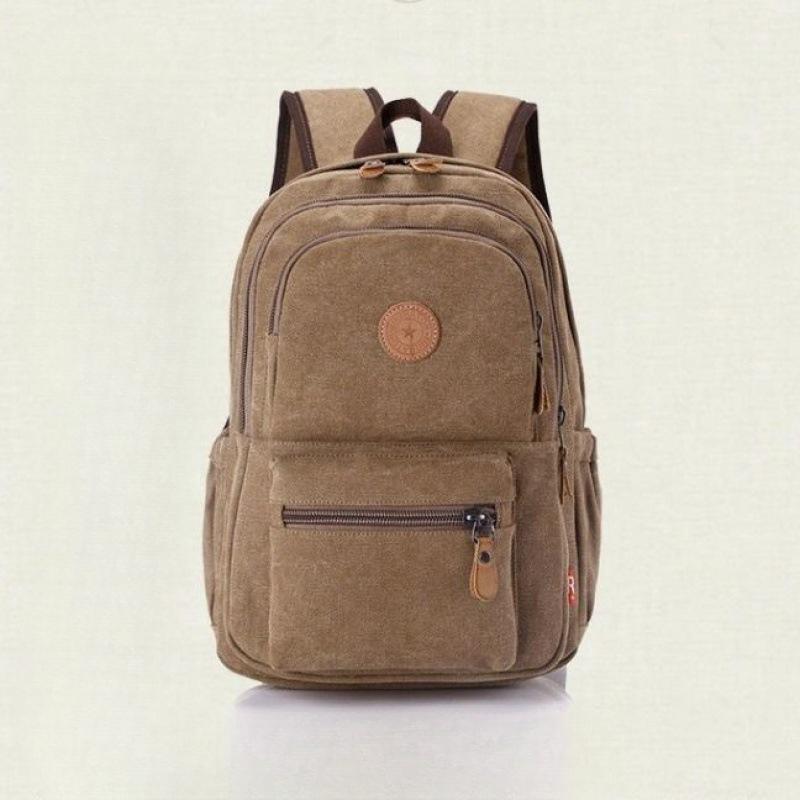 

Рюкзак для мужчин и женщин, дорожная сумка большой вместимости, школьный рюкзак в стиле ретро для студентов темно-коричневого