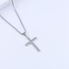 Trendy Stainless Steel Hollow Cross Necklace - Unisex Hip Hop Jewelry