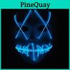 Vibrant Halloween Scary Mask Cosplay Led Costume Mask Ideal For Rave Festivals And Carnivals