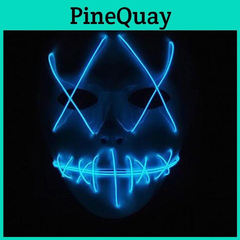 Vibrant Halloween Scary Mask Cosplay Led Costume Mask Ideal For Rave Festivals And Carnivals
