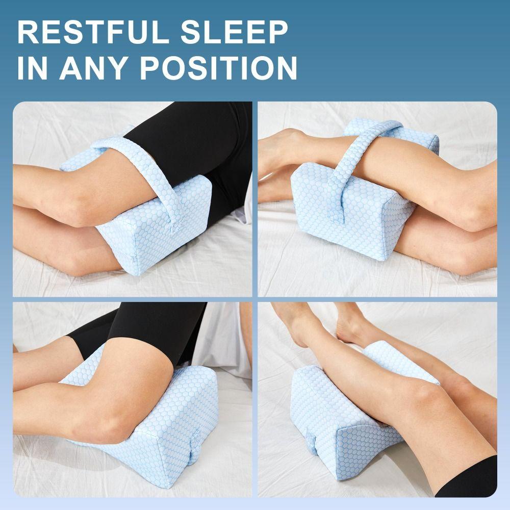 Memory Foam Knee Pillow for Side Sleepers Ergonomic Spine Aligning Hip Pillow Therapeutic Soft Pregnancy Pillow