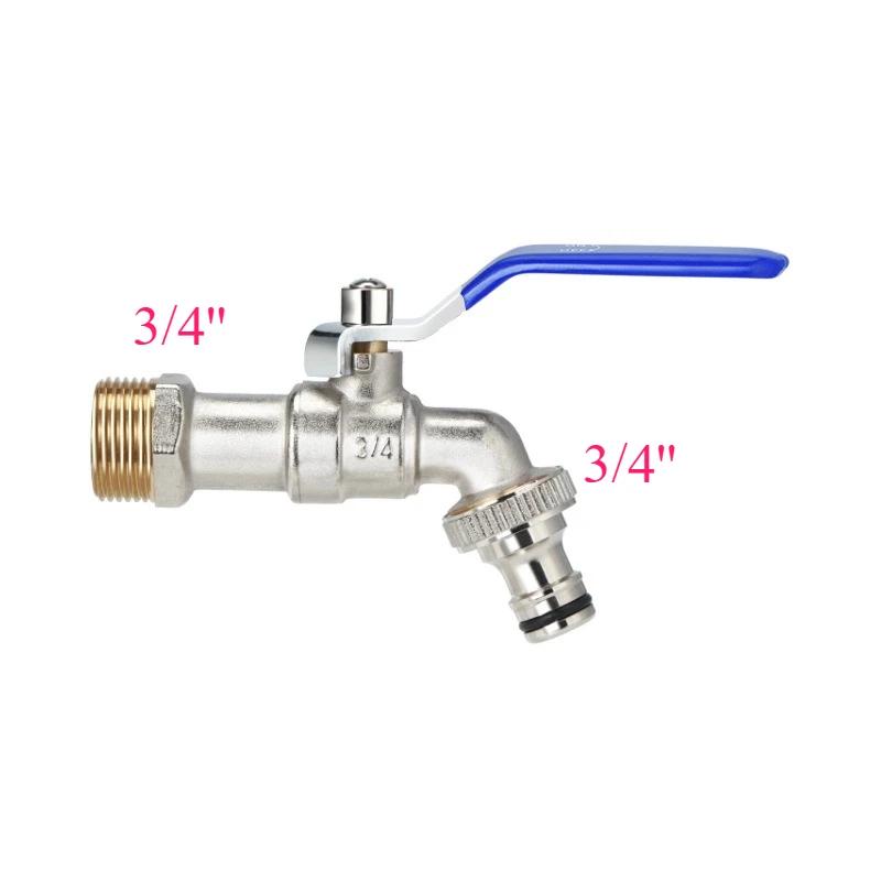 Garden Tools Brass Water Faucet 1/2" Outside Supply Taps Ball Valve& Inside Used Easy Turn On/Off Lever Handle Watering