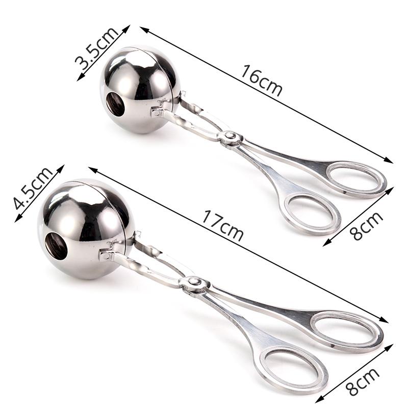 

Meat Ballers, None-Stick Stainless Steel Meat Baller Tongs, Cake Pop Meatball Maker Ice Tongs, Cookie Dough Scoop for Kitchen
