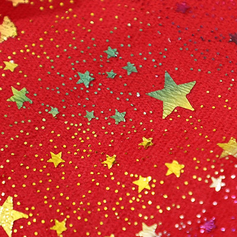 Star Christmas Hat Gold Stamping Soft Plush Red Eve New Year Gift Child Kid Adult Christmas Ornaments Party Outfit Xmas 2026
