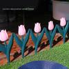 Decorative Tulips Flower Design Fence PVC Garden Fence for Interlocking of Yard and Pathway Borders Gardening Supply