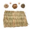 Rabbit Grass Mat Relieve Boredom Healthy Detachable Durable Hamsters Chew Toys Set for Home