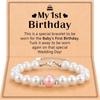 White Pearl Chain Bracelet Adjustable Lobster Buckle Easter Gift Ladies Xiaoxiangfeng Pearl Bracelet