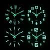 Silent Luminous MDF Wood Wall Clock with Fluorescent Wood Grain Finish