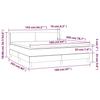 Vidaxl Continental Bed with Mattress, Cream, Fabric, 160X200 Cm