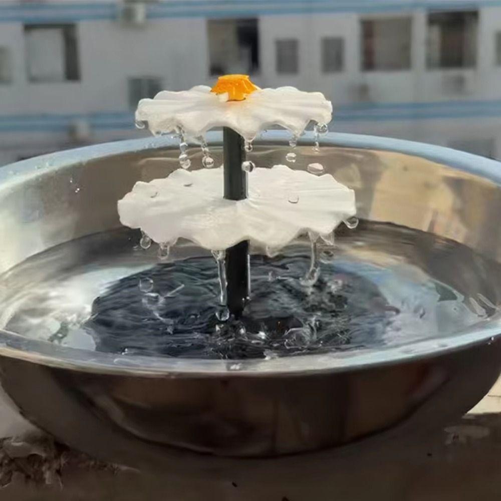 Household Solar Bird Bath Floating Water Feature Hanging Bird Bath Fountain  Yard Decoration