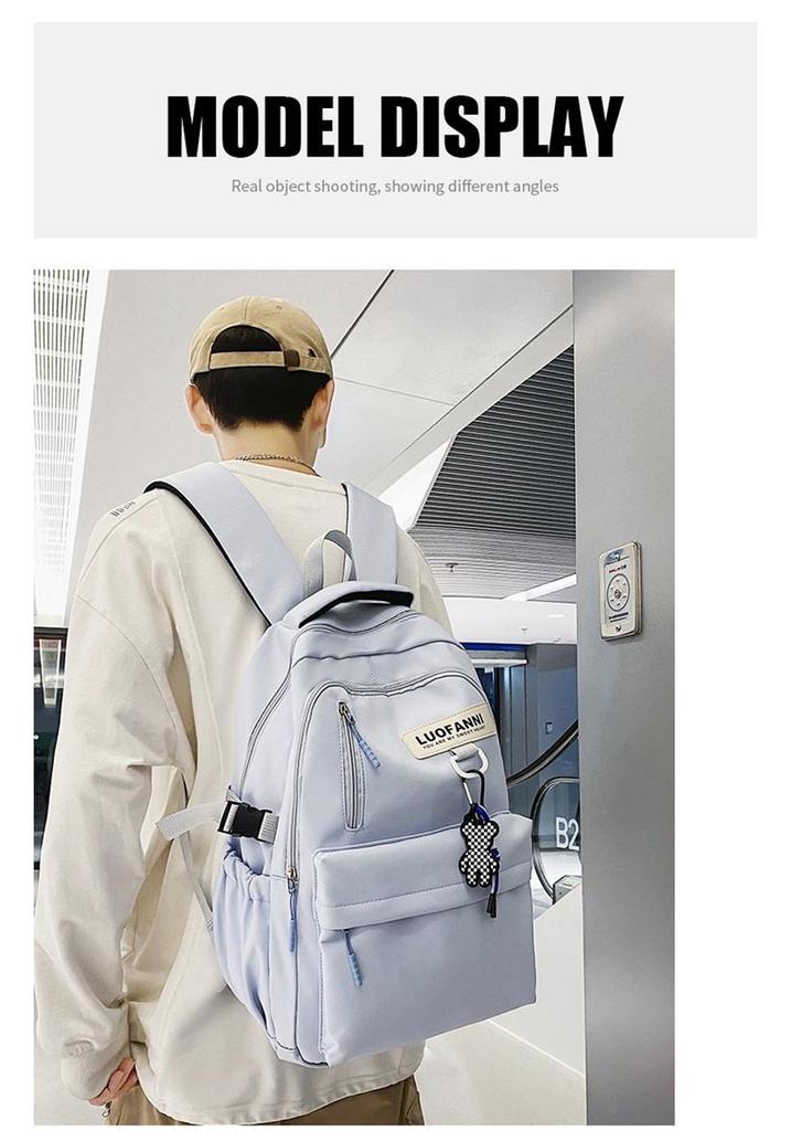Stylish Large Capacity School Backpack for Students: Junior High, High School, University - Unisex Design for Simple Travel