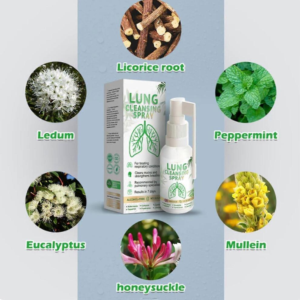 3-piece Set Lung Cleansing Spray with Herbs, 30 Ml Per Bottle – Natural Breathing Support for Everyday Life